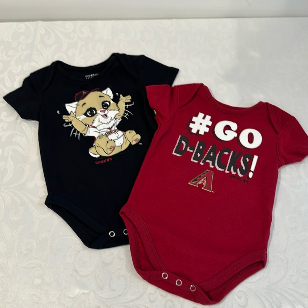 🌟3/$15🌟NWOT Diamondback Baseball Onesies. Size 6-9 Mo